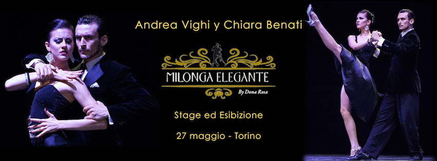 Stage ed Esibizione a Torino evento Andrea Vighi y Chiara Benati